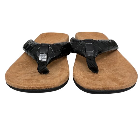 Vionic Layne Leather Toe-Post Orthotic Thong Sandals Women's size 7 - Picture 3 of 7